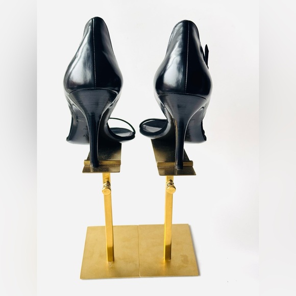 Bally leather sandals heels black sz 36.5 in box - Picture 15 of 17